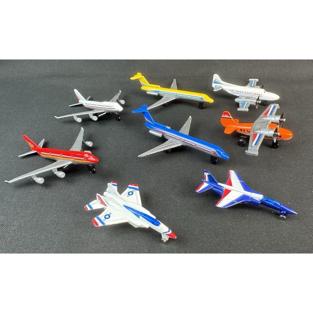 Lot Of 8 Toy Airplanes Pretend Play Or display
